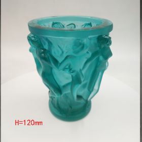 Vase Ornaments Artifact Multi-color Restaurant Available Small Vase Mural Glass Cup (Option: Azure 120mm)